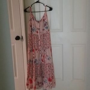 Ankle length maxi dress spaghetti strap Summer